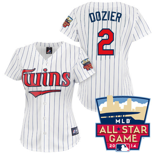 Brian Dozier #2 mlb Jersey-Minnesota Twins Women's Authentic 2014 ALL Star Home White Cool Base Baseball Jersey